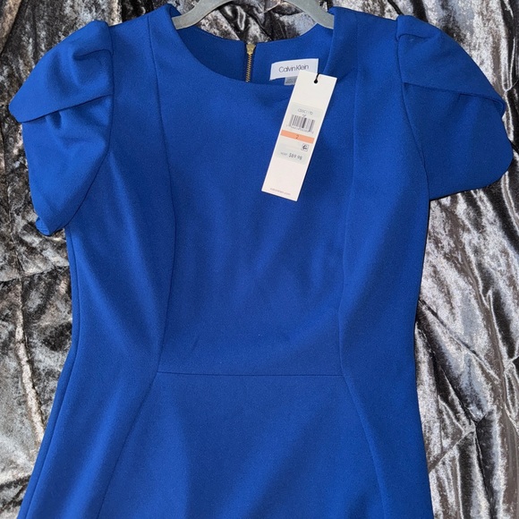 NWT Cobalt Blue Calvin Klein Dress! - Picture 2 of 6